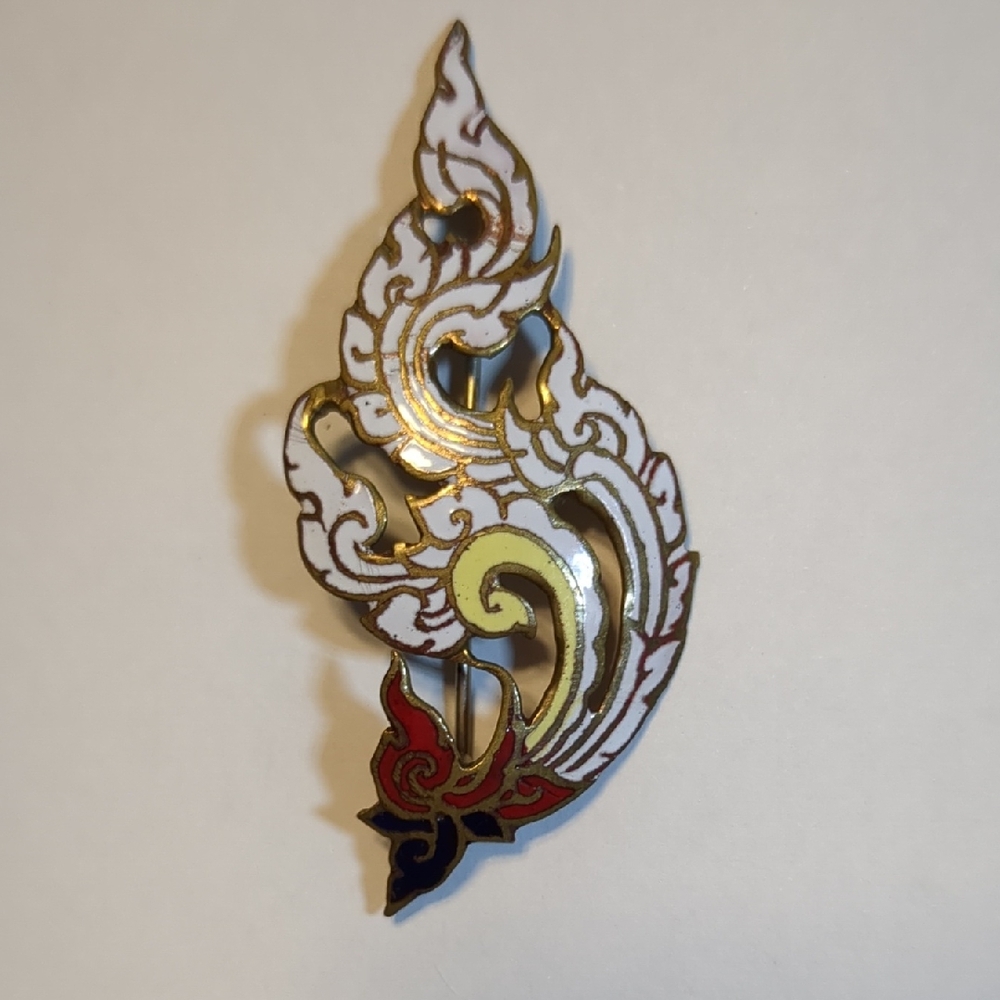 Vintage Siamese (Thai) Flame Brooch